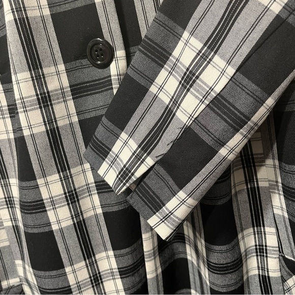 Vtg I.N. STUDIO Jacket GLEN PLAID Sz 12 Black White Grey RETRO Mid-Length PREPPY - Picture 10 of 16